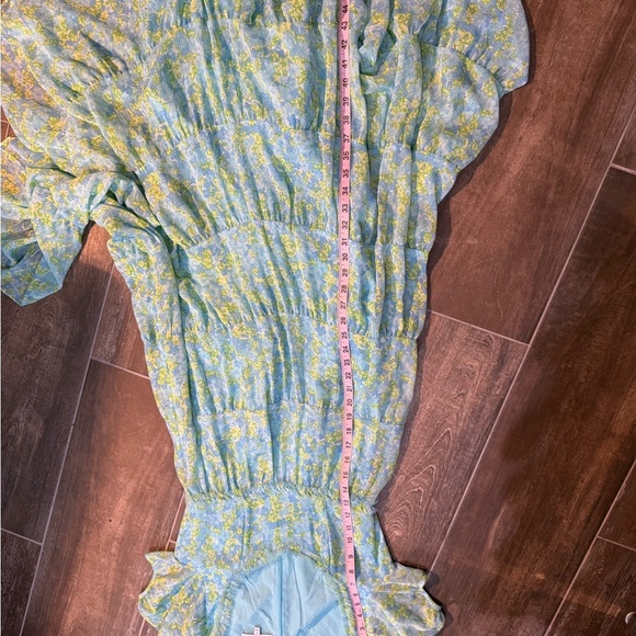 Likely Blue and Green Maxi A-Line Skirt with Smocked Tiered Design - Picture 12 of 12